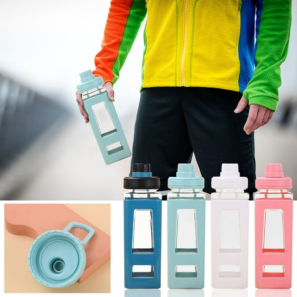 Botella de agua deportiva de gran capacidad con tapa con cierre - botella impermeable para gimnasio y senderismo para hombres y mujeres, vaso portátil para estudiantes