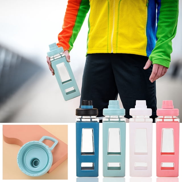Botella de agua deportiva de gran capacidad con tapa con cierre - botella impermeable para gimnasio y senderismo para hombres y mujeres, vaso portátil para estudiantes