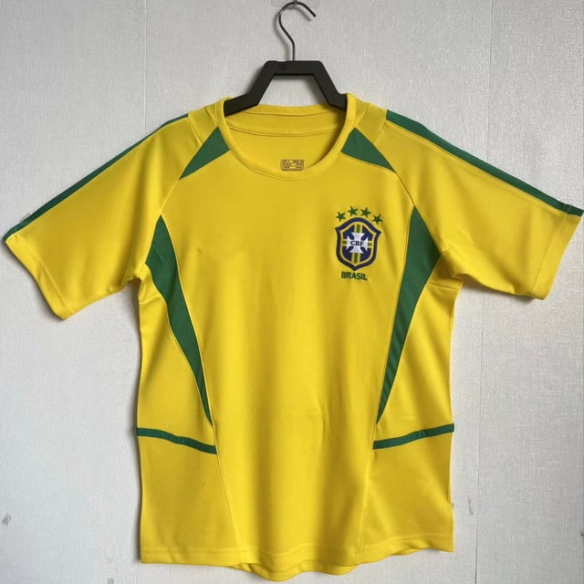 2002 Retro Brazil Home Football Classic Jersey