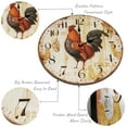 thumbnail image 5 of 16 Inch Vintage Farmhouse Kitchen Wall Clocks, Rustic Rooster Clock for Home Decoration, 5 of 8