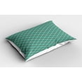thumbnail image 2 of Ambesonne Brown Plaid Pillow Sham 2 Pack, Scottish and Symmetry, 26"x20", Almond Green Umber, 2 of 3