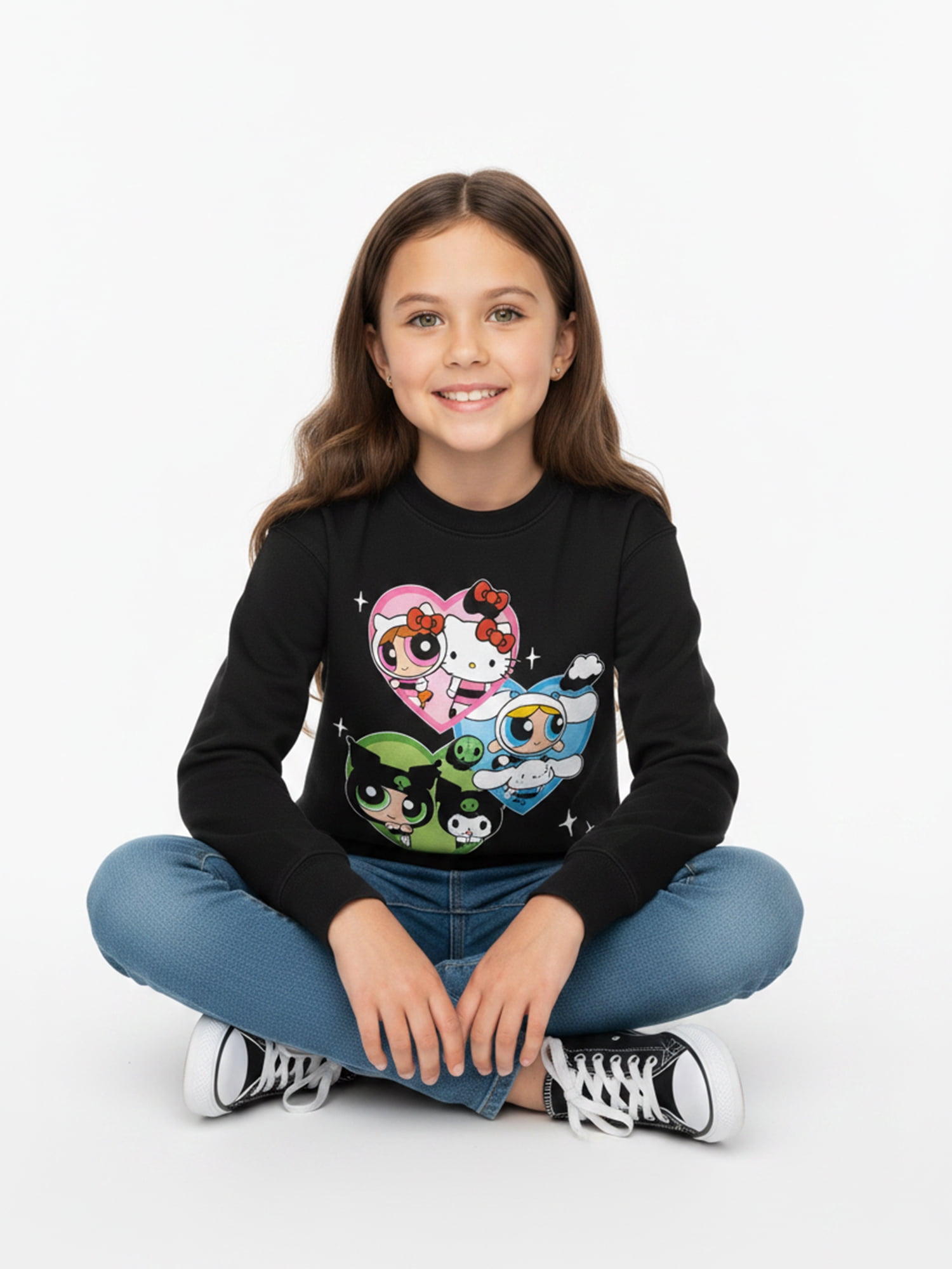 The Powerpuff Girls x Sanrio Girls Friends for Life Graphic Sweatshirt, Sizes 4-16