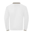 thumbnail image 5 of IWRICH Men’s Casual Polo Shirts Long Sleeve Button up Collared Pullover Tops Business Classic Workwear White XL, 5 of 8