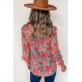 thumbnail image 3 of Women's Multicolor Puff Sleeve Floral Blouse, 3 of 17