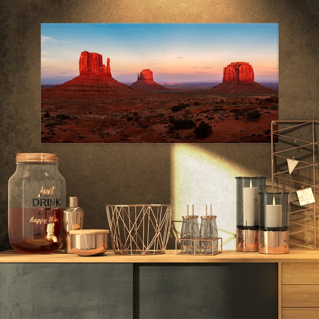 Sunset in Monument Valley - Impression sur Toile Paysage