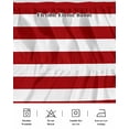 thumbnail image 5 of Red Stripes Wrap Around Bed Skirts for California King Bed 18" Drop, Bed Skirt with Adjustable Elastic Belt Dust Ruffle Bed Valance for Bedroom Hotel Luxury Simple Red White Texture Bed Frame Cover, 5 of 7