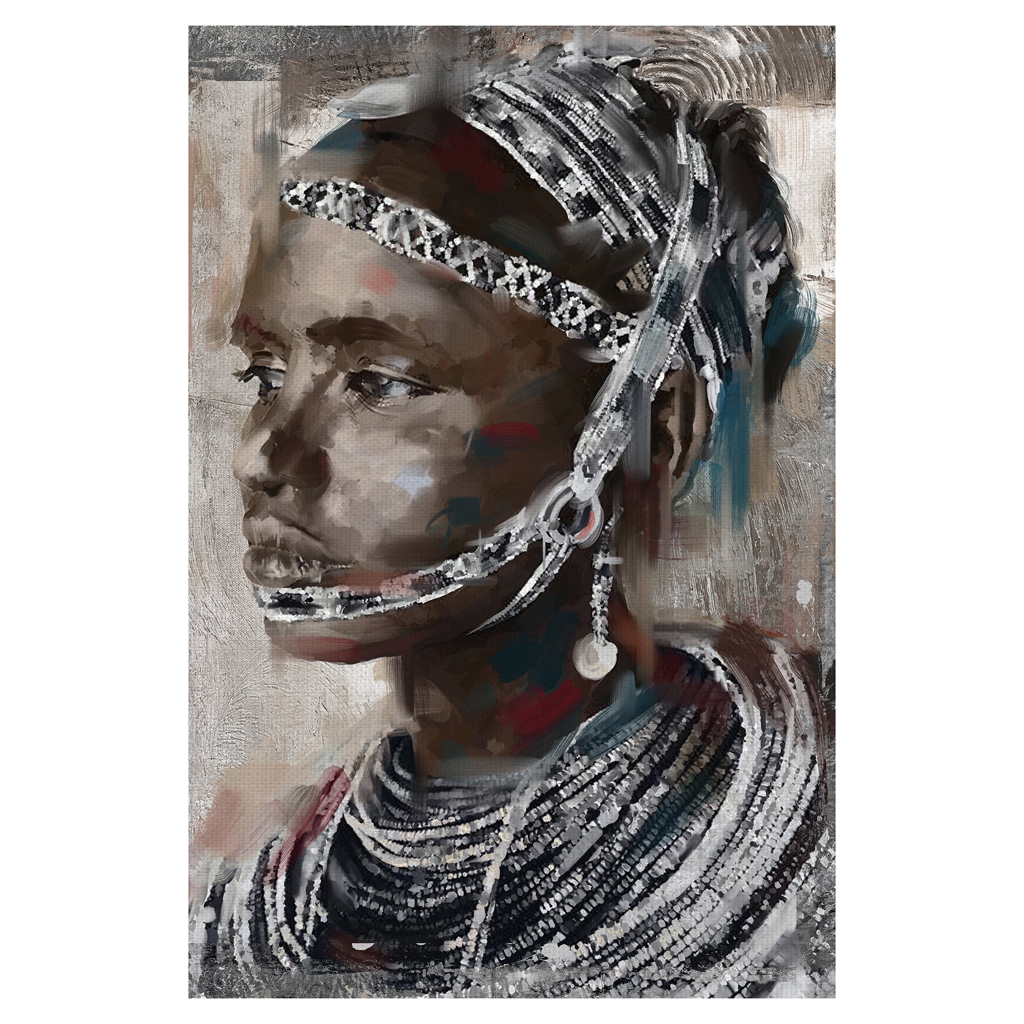 Fine Art Canvas Heritage II African Portrait by Maggie Davis Canvas Art Print