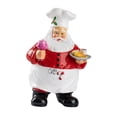thumbnail image 4 of Estatua de Papá Noel chef, decoración navideña, centro de mesa de resina, adorno de escritorio para Sosteniendo una copa, 4 of 9