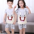 thumbnail image 3 of Pijamas de verano para niños, conjunto de Top, camisetas y pantalones cortos, a la moda, novedad, 3 of 4