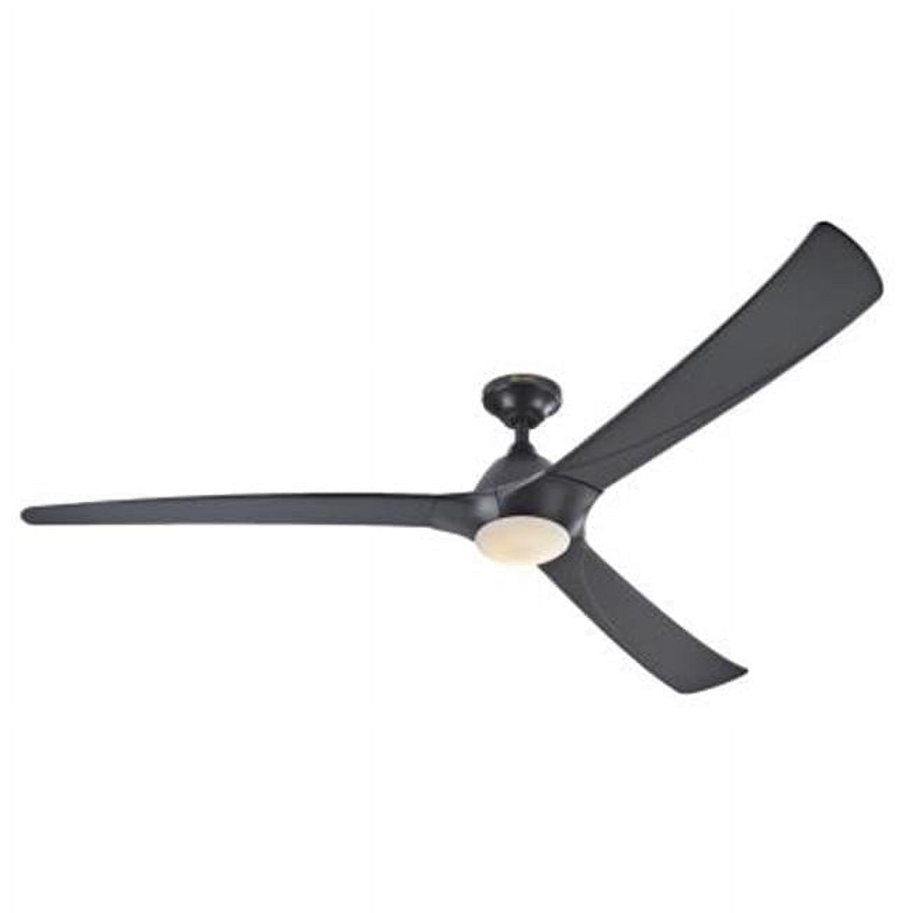 Westinghouse Techno 2 72 in. Black Finish Black ABS Blades Opal Frosted Glass