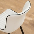 thumbnail image 6 of YOUNIKE Modern Dining Chairs with Metal Legs Set of 2 Upholstered Dinner Side Chair, White, 6 of 11