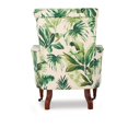 thumbnail image 4 of Linon Junnell Wood Upholstered Leaf Print Accent Chair in Green, 4 of 10