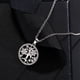 thumbnail image 2 of Zhuge Colgante de collar, colgante de collar hecho a mano para hombres y mujeres, accesorio de circonita de cobre, collar de árbol de la vida (plata), 2 of 4