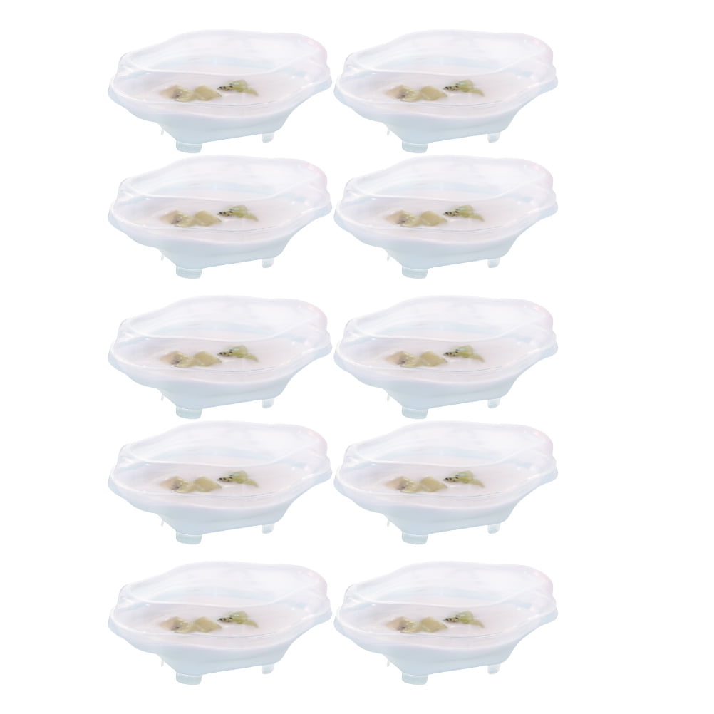 Hemoton 10PCS Dessert Cups with Lids Plastic Clear Cupcake Cups Disposable Ice Cream Cake Box for Home Dessert Shop 