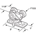 thumbnail image 2 of 1 in. Flat Nylon Wheel Bi-Fold Door Roller, 2 of 2
