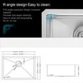 thumbnail image 6 of 26 Inch Undermount Sink - 26"x18"x10" Undermount Stainless Steel Kitchen Sink 16 Gauge 10 Inch Deep Single Bowl Kitchen Sink Basin, 6 of 6