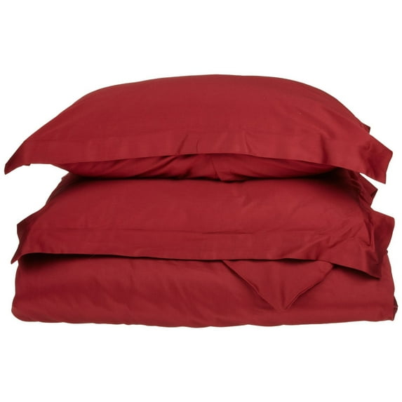 Microfiber Duvet Cover Set, Wrinkle Resistant, Twin/Twin XL, Burgundy by Blue Nile Mills