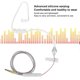 thumbnail image 3 of 3-Pack HRT-1 Wired Cell Phone Earphones with Microphone and 3.5mm Jack, Clear, 3 of 4