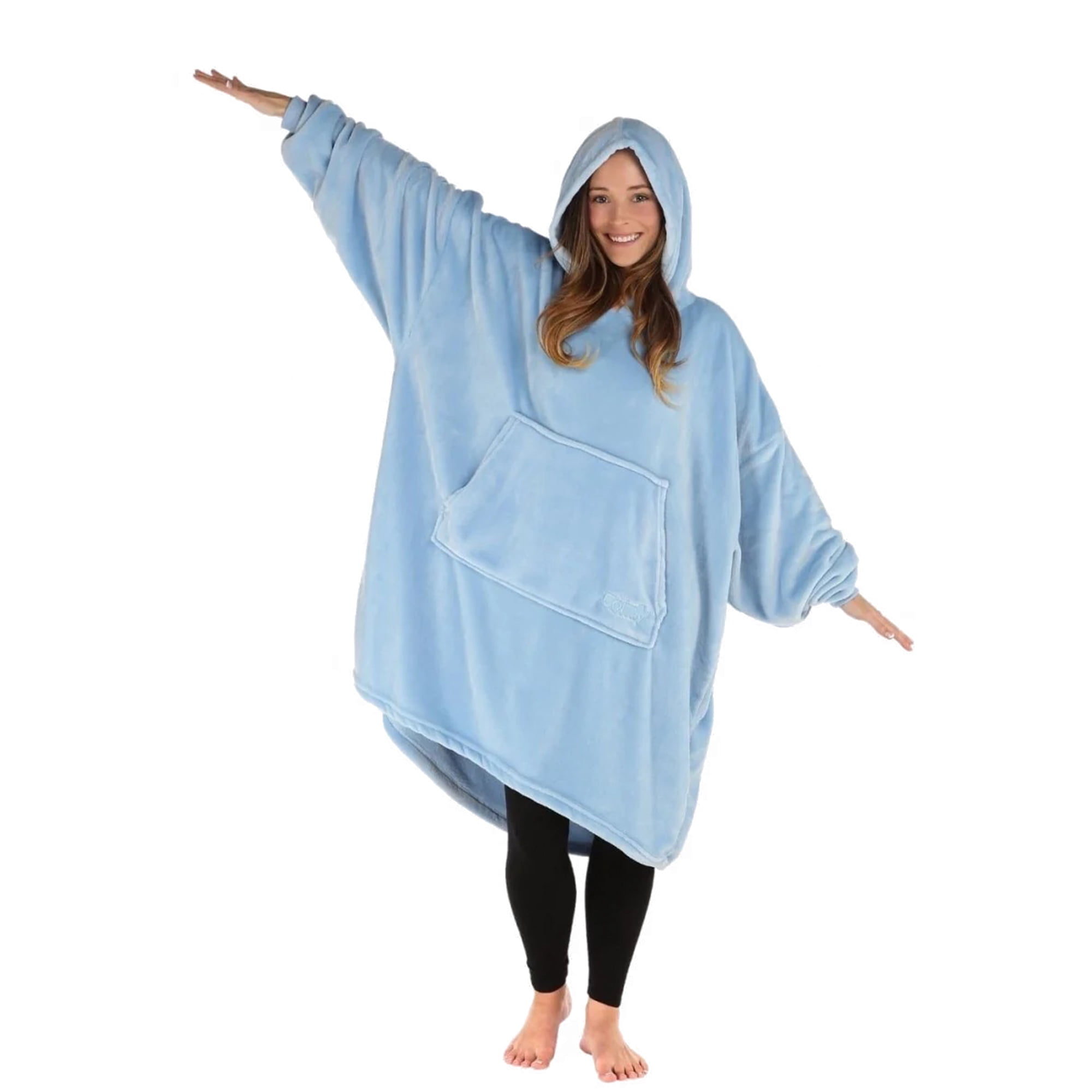 The Comfy Dream Microfiber Wearable Hoodie for Adults with Pocket, Sky