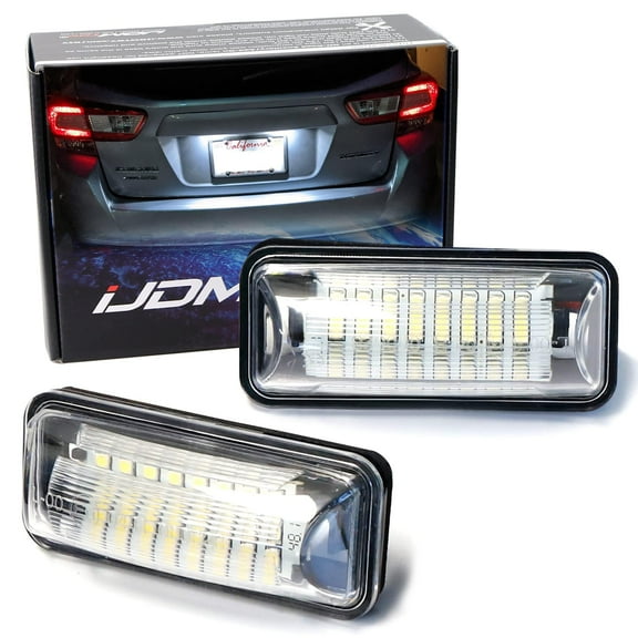 OEM-Fit 3W Full LED License Plate Light Kit For Scion FR-S Toyota 86 Subaru BRZ Impreza WRX STi Legacy Crosstrek Ascent, Powered by 24-SMD Xenon White LED