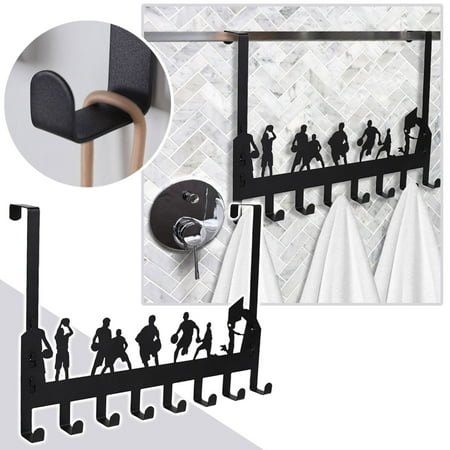 Dpkshia Office Supplies Hooks Over The Door Hook Hanger Metal Over The Door Decorative Organizer Rack with 8 Hooks for Hanging Towel Coat Clothes Hat Fall Decorations for Home Home Decor Clearance