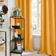 thumbnail image 2 of Deconovo Orange Blackout Curtains Silver Wave Foil Print Pattern Room Darkening Drapes 52Wx 63L inch Set of 2 Panels Orange Flame, 2 of 7