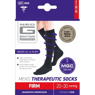 Neo G Men's Black Compression Socks XXXLarge 20-30 mmHg