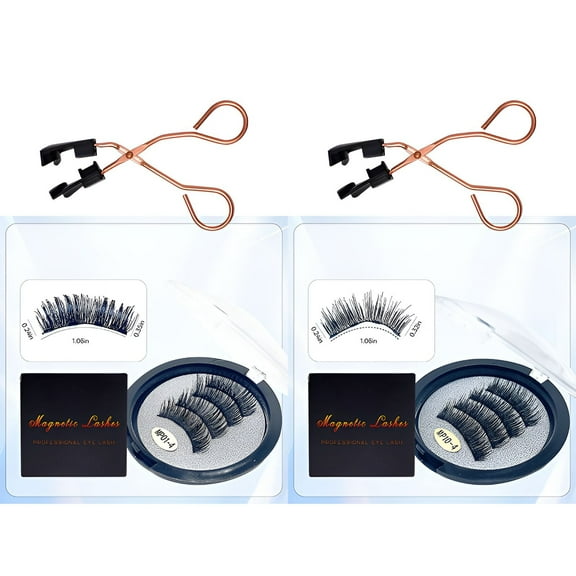 RAGUPEL 2Pcs Magnetic Eyelashes,Includes Storage Case Magnetic Eyelashes with Applicator,All-Day Wear Magnetic Lashes,Style1