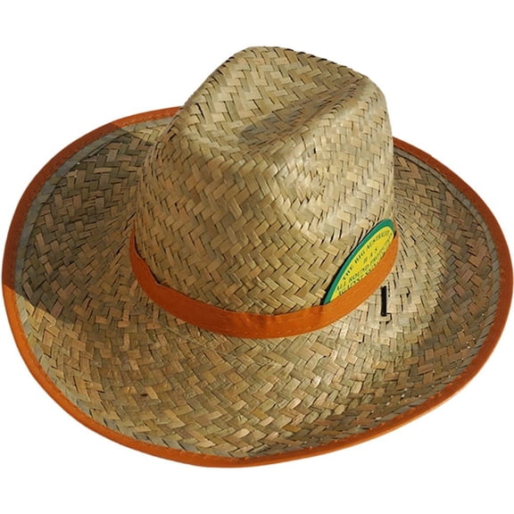 Jiibva Fashion Straw Beach Hat for Women Casual Farmer Beach Caps Breathableoutdoor Cap UV Protection Wide Brimmed Sun Hat