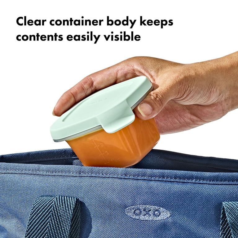OXO Tot Silicone Baby Blocks Food Storage, 4 oz, 4-Pack photo 6