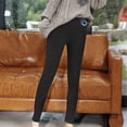 thumbnail image 3 of Leggings de mujer Invierno Térmico Forrado Súper Grueso Estampado de Cachemira Cintura Alta Cómodos Pantalones de Yoga Cálidos Pompotops  ulkah943315, 3 of 8