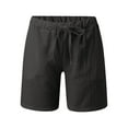 thumbnail image 6 of Fulijie Women's Solid Color Leisure Shorts, Size S-2XL, Big&Tall, Gray, Women Casual Solid High Waist Cotton and Linen Shorts Womens Elastic Waist Summer Shorts, 6 of 6