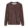 thumbnail image 5 of VEKDONE Glitter Graphic Sweatshirts for Women Fall Long Sleeve Thin Pullover Tops Casual Loose Fit Crewneck Sweatshirt, 5 of 9