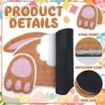 thumbnail image 4 of RLESO Easter Bunny Welcome Doormat Outdoor Rabbit Tail Coir Door Mat Outdoor Indoor Cute Entrance Door Mat Non Slip Rubber Backing for Easter Front Porch Entryway Decor, 4 of 7