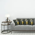 thumbnail image 3 of Ambesonne Modern Throw Pillow Cover 4 Pack, Beer Time and Old Watch, 18", Dark Green Yellow Cream, 3 of 7