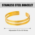 thumbnail image 2 of DESIGNICE 2Pcs Bangle Bracelets for Women Heart-Shaped Cutout Design Silver Bangles Teen Gifts Bracelet Style3, 2 of 7