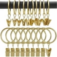 thumbnail image 1 of 30 Piezas Anillos de Cortina con Clips, Argollas para Cortinas ​Clips de Cortina Anillos, Decorativos de Metal Cortina Anillo con Gancho Ventana Anillos para Cortinas, 1 of 5