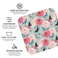 thumbnail image 4 of Kll Square Drink Coasters Set Of 4,Pu Leather Absorbent Coasters Set Decorative Coffee Cup Coasters Housewarming Gift For Home Decor-Roses And Butterflies, 4 of 9