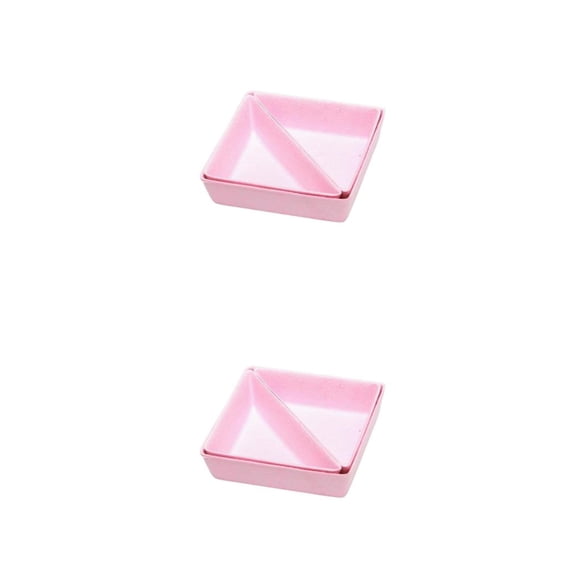 Cateissary Casa Hotel fieltro llaves cintas reloj caja de almacenamiento dormitorio cajón bolígrafos mandos a distancia cosméticos joyería Rosa 2Conjunto