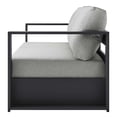 thumbnail image 4 of Lounge Sofa, Grey Gray, Aluminum, Metal, Fabric, Modern Contemporary, Outdoor Patio Balcony Cafe Bistro Garden Furniture Hotel Hospitality, 4 of 8