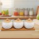 thumbnail image 1 of Tarros de especias con bandeja multiusos, plato dividido moderno para servir, tarros de condimentos para dulces, frutos secos, plato, comedor, fiesta, A, 1 of 10