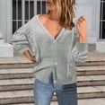 thumbnail image 2 of Vedolay Sweaters for Women Open Front Knit Coat Shrugs for Women Gray,2XL, 2 of 5