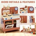 thumbnail image 4 of Play Kitchen, Kids Wooden Kitchen Play Set with Cutting Play Food, Pretend Play Stove + Play Sink + Oven, Toy Kitchen Set for 2 3 4 Years Old Girls Boys, Best Birthday Christmas Gifts, 4 of 10