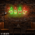 thumbnail image 2 of C-CRAFT 4 Gnomes Christmas Neon Sign Wall Decor LED Light Decorations Indoor_Outdoor Use, 2 of 4