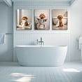 thumbnail image 2 of Funny Bathroom Canvas Wall Art Goldendoodle Reading Newspaper Poodle on Toilet Bathroom Pictures Wall Decor Dog Bathroom Prints Posters Artwork Restroom Toilet Wall Decoration(Framed canvas), 2 of 6