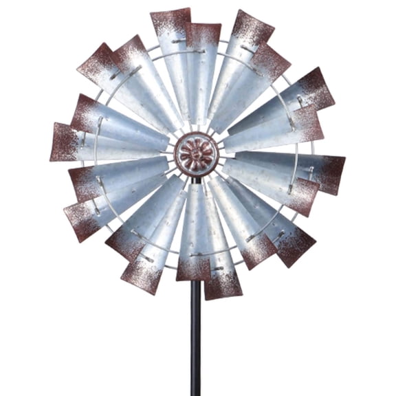 Wonder Garden Wind Spinner Retro Large Wind Sculptures Metal Windmill for Outdoor Garden Decoration with Stable Stakes