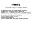 thumbnail image 2 of Genius Front Coated Disc Brake Rotors Pair for Car Mitsubishi Lancer Dodge Caliber KG-100133, 2 of 9