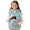 Blue, variant on Kids' Polka Dot Cat Pouch Hoodie Sweatshirt with Pet Carrier Pocket