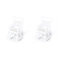 thumbnail image 1 of Baohd Mini Chaise Berçante Échelle 1/12 Chaises Miniatures Petits Objets Modèle Blanc 2Ensemble, 1 of 6