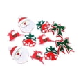 thumbnail image 2 of 10 Uds. Parches temáticos navideños no tejidos Santa Claus parches decorativos de reparación Bell Elk para ropa camisa manualidades DIY suministros de, 2 of 10